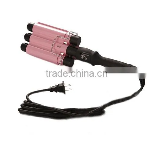 Hot Styler three tube hair curler With TUV--SUD CE-EMC ROHS Certificate (110v--240v )