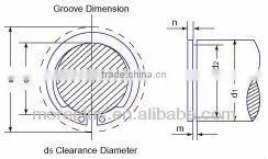 Maker in Taiwan Carbon Steel ISTW Retaining Inverted External Snap Ring