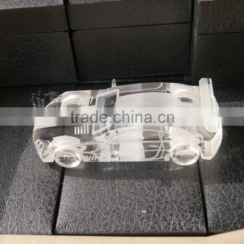 Noble Customized Made Crystal Glass Car model For Souvenir gift