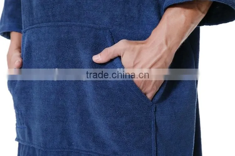 Adult poncho beach towel hooded poncho towel woven plain dyed