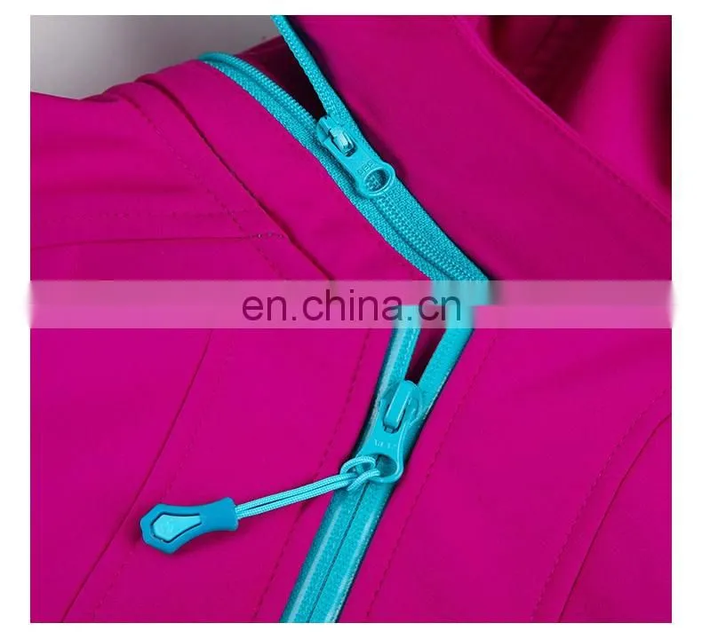 Outdoor womens hooded winter softshell jacket