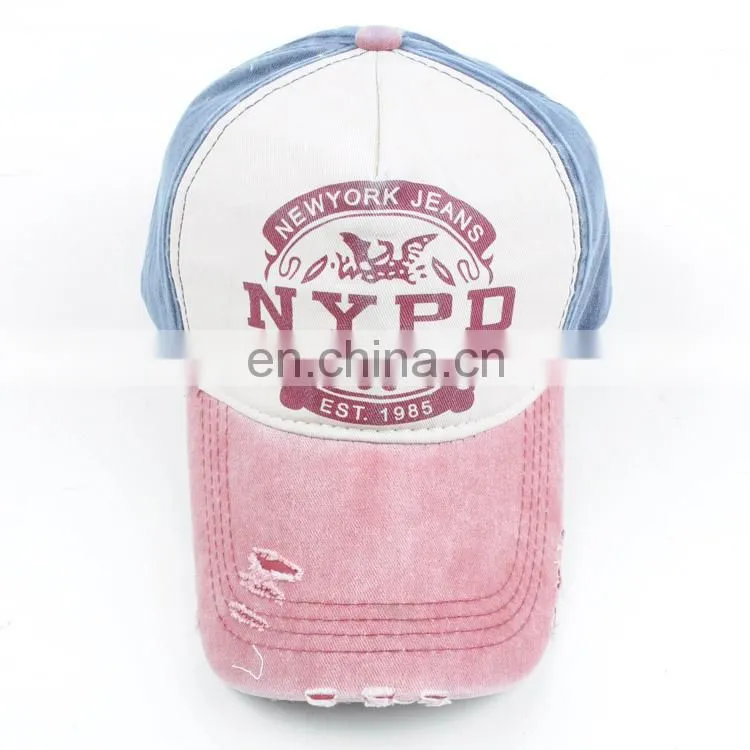 TOROS unisex metal closure print distressed patch baseball cap