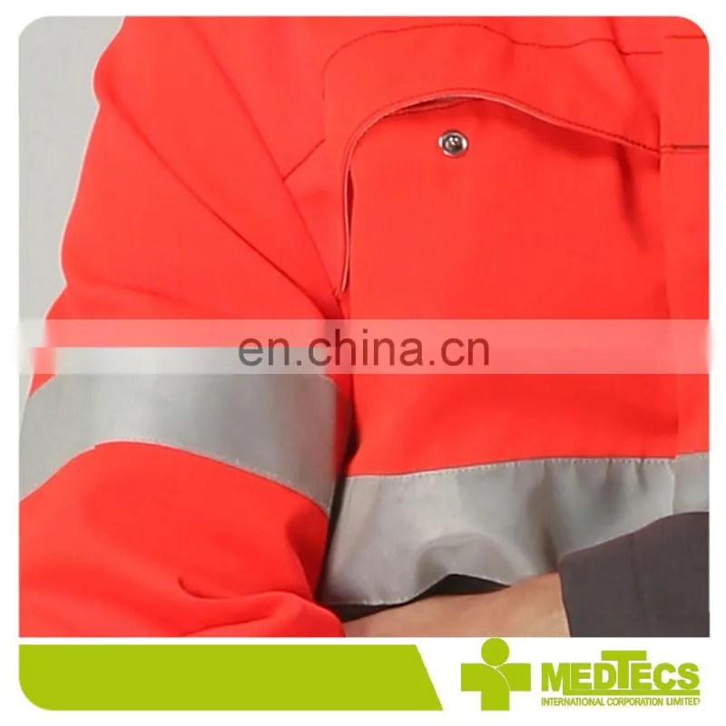 Red safety reflective clothing Overalls Work Jacket