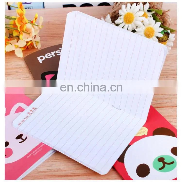 Promotional cheap price cartoon staple a5 notebook/agenda with line for exercising