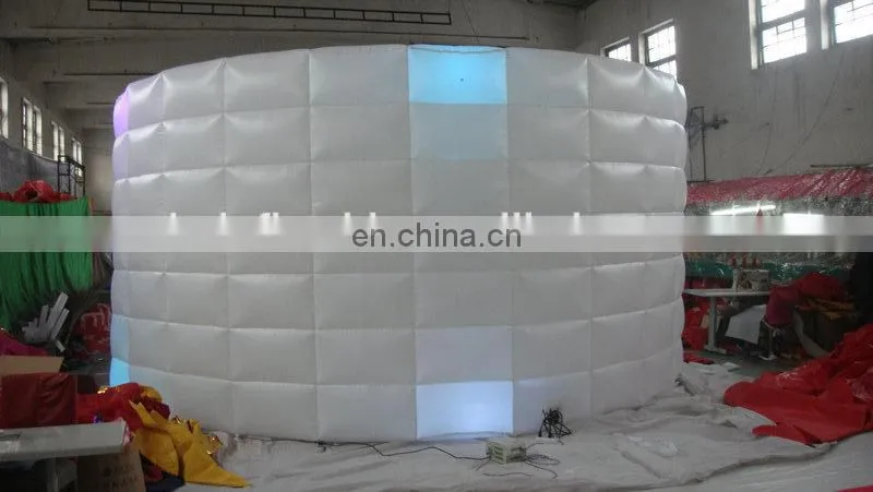 new design customized popular led light inflatable booth for sale