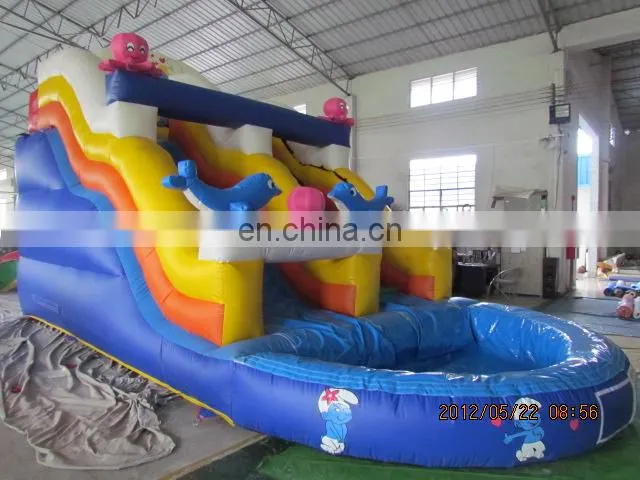 New design fashion inflatable hurricane water slide
