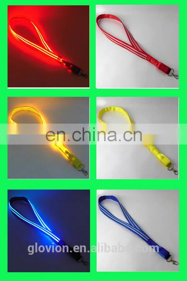 New Design fashionable double optical fiber LED lanyard