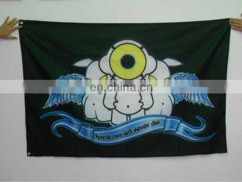 mo MOQ cheap 90*150cm advertising flag banner