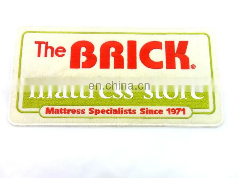 customized embroidery bedding labels, mattress patches