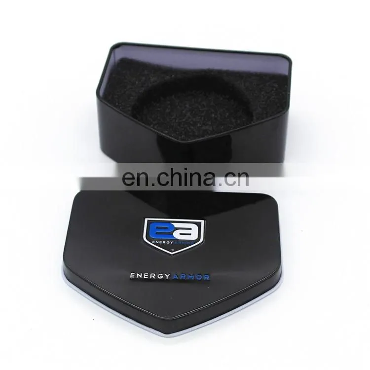 2015 small Christmas gift black tin box for sweets
