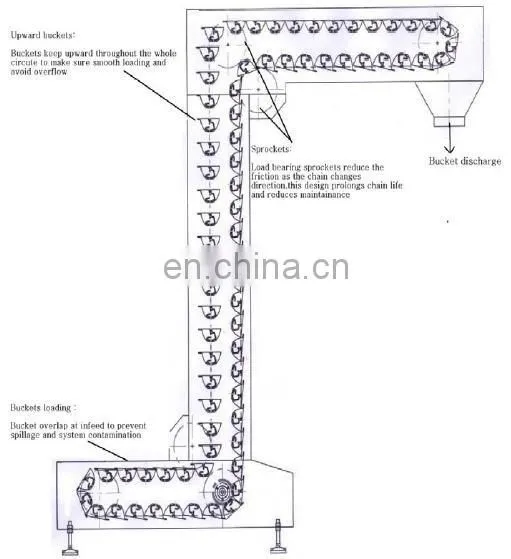 Z-Type Bucket Elevator/ConveyorCombined with Vibratory Feeder