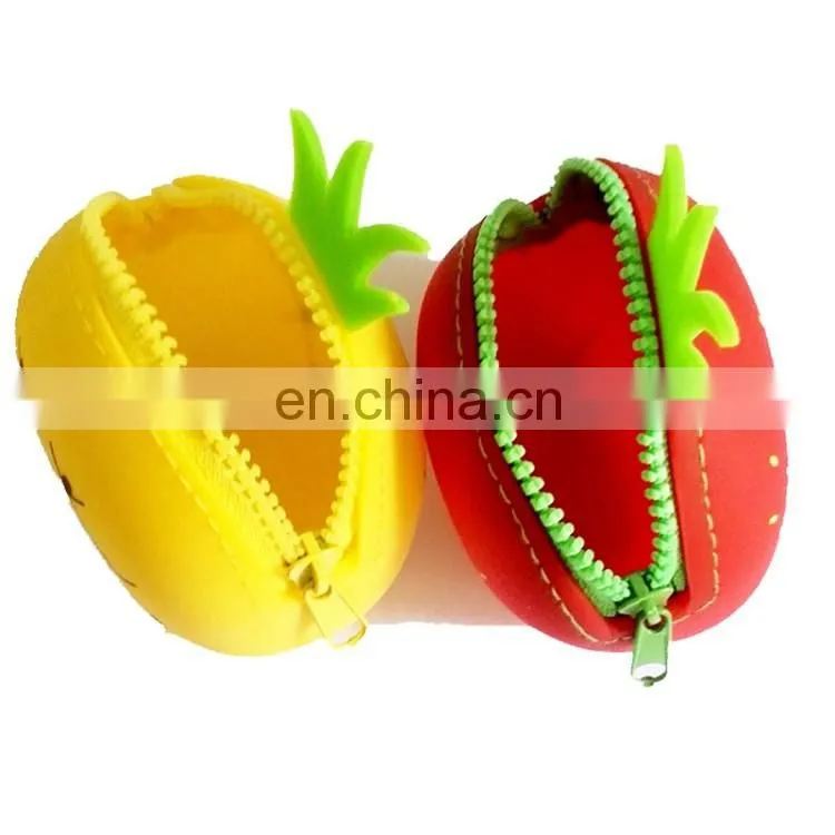 Cute Emoji Bags Women's Silicone Rubber Coin Purse Zipper Pocket Size Pouch Change Wallet