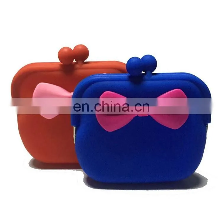 Kisslock Lady Fashion Coin Purse Customized Women Silicone Change Purse Wallet