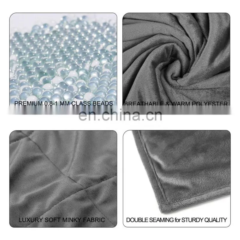 Amazon Prime Day Black Friday Target Walmart hot sell FDA Approved minky to minky accept custom weighted blanket