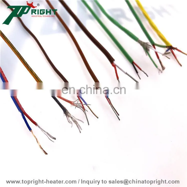 2x0.65mm red-yellow Type K thermocouple extension wire