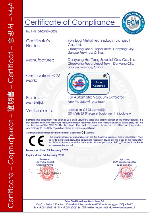 CE certrificate