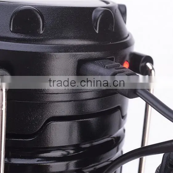 Multifunction solar led rechargable camping lantern