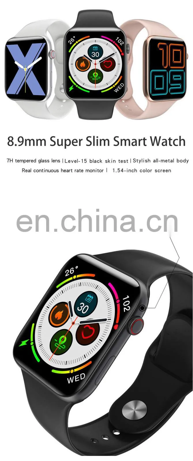 2020 New Amazon best selling body temperature smart watch pedometer heart rate smart bracelet reminder sports bracelet