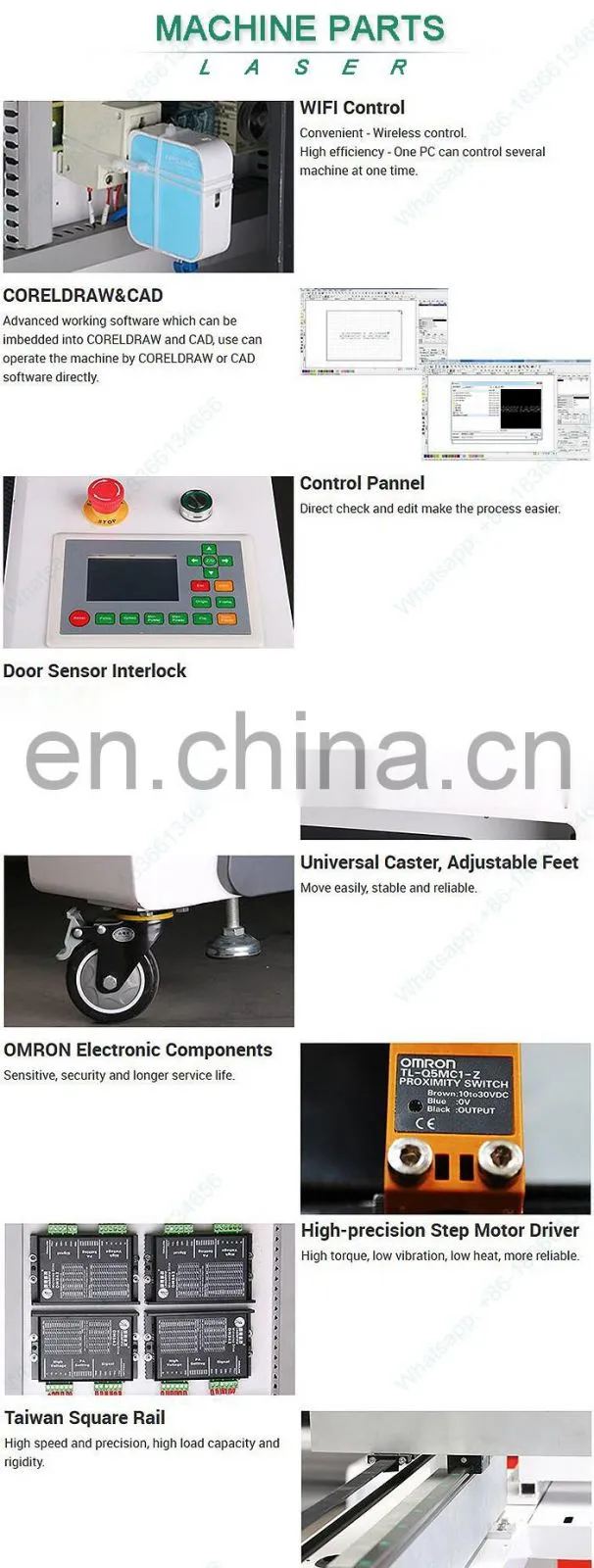 1390 Co2 laser cutting machine to make wooden Acrylic, Wood, Plastic letters