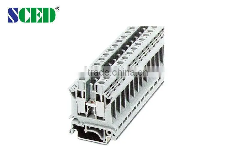 10.2mm DIN Rail Terminal Blocks With electronic components