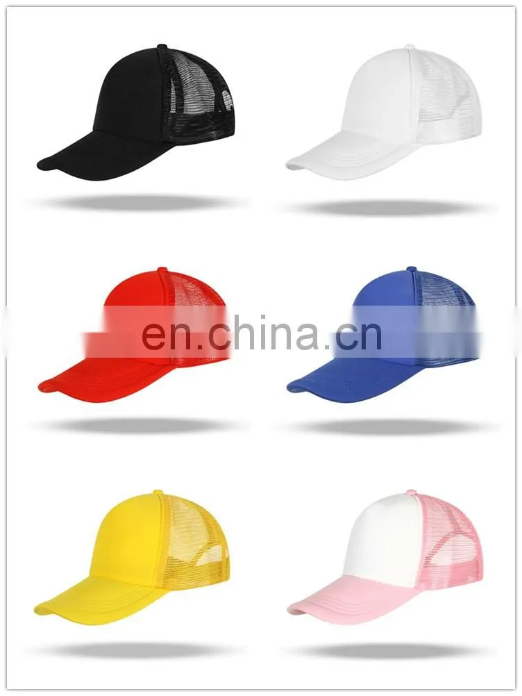 Promational Foam Blank Truck Cap Custom 6 Panel Trucker Mesh Embroidery Patch Trucker Hat Cap