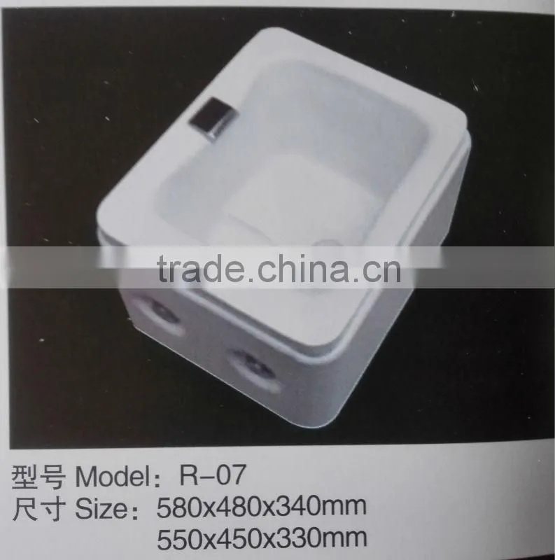High quality acrylic solid surface art foot spa basin