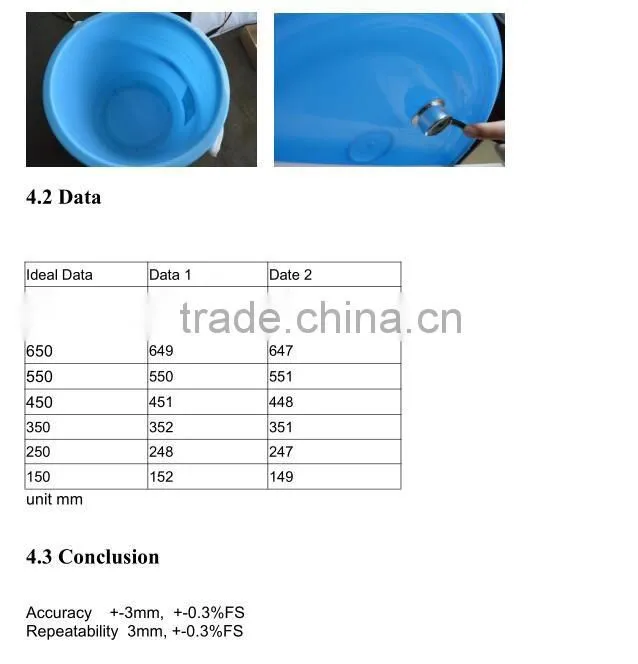 F500 ultrasonic diesel level sensor water level monitor no drilling hole long distance measurement with high resolution