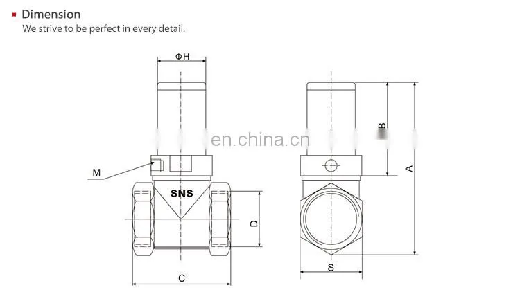 SNS Q22HD Series two position two way copper pneumatic air control cut-off valve