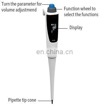 laboratory 0.5ml-50ml 1ml 3ml 5ml automatic electronic pipette