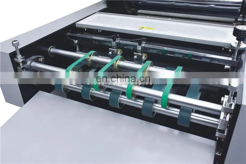 YFML920 Hydraulic Semi-automatic art paper board laminating machine, hot melt glue cardboard laminator with sheet cutter