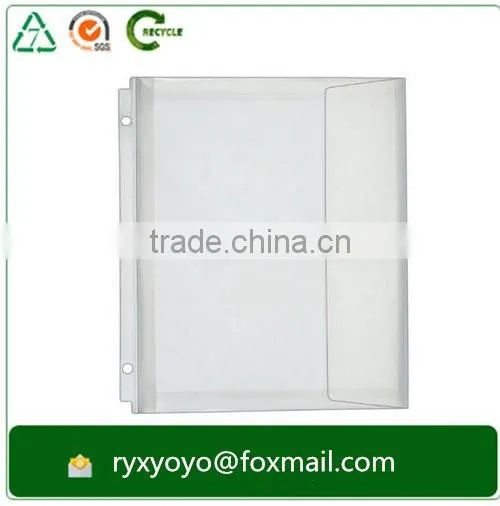 a4 plastic clear pp 3 hole punched document file bag for binders