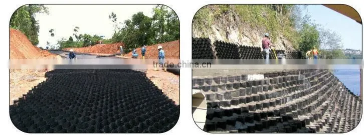 HDPE geocell price used in road construction for slope protection