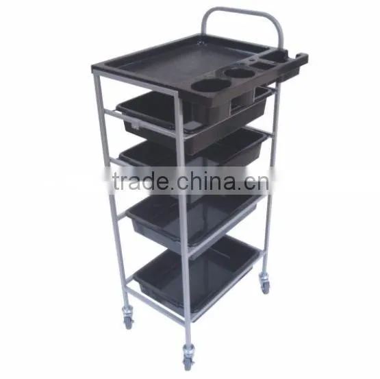 Beiqi Hair Salon Trolley with 4 Trays Supplier Beauty Salon Equipment