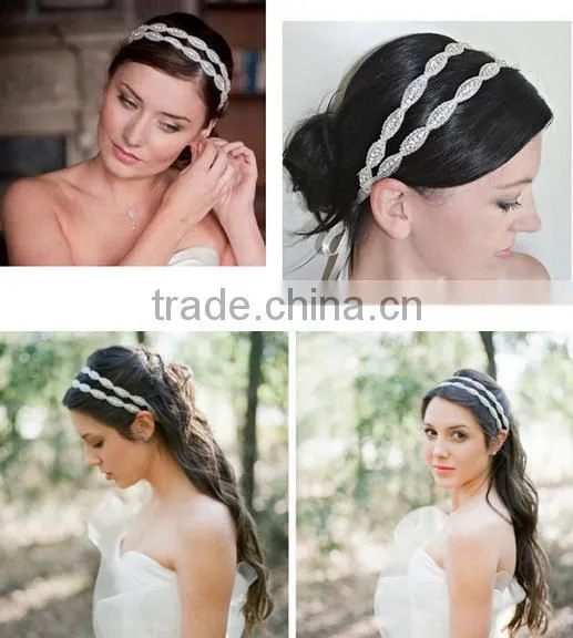 2016 NEW Women's Hair Accessory Rhinestone Wedding Hair Jewelry Bridal Hair Band Headband