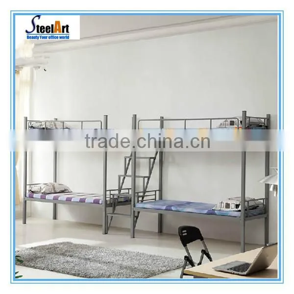 180 KGS Load Capacity metal double decker bunk bed,school domitory steel bunk bed