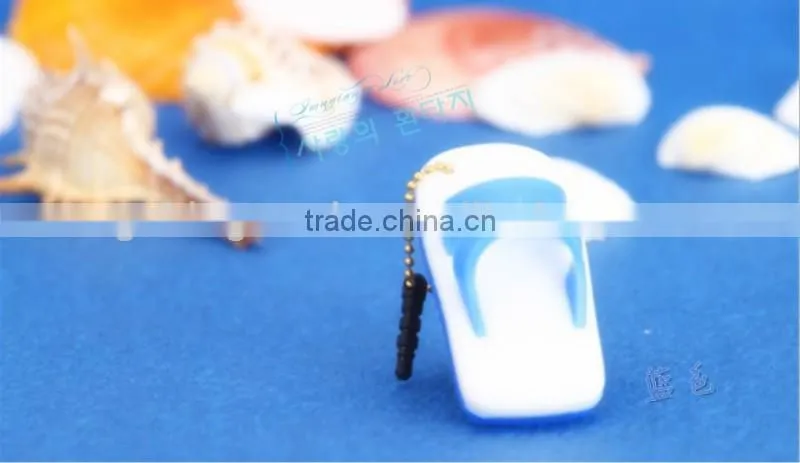 Cute cartoon Slippers fashion dust plug,phone charm,dustproof plug earphone cap