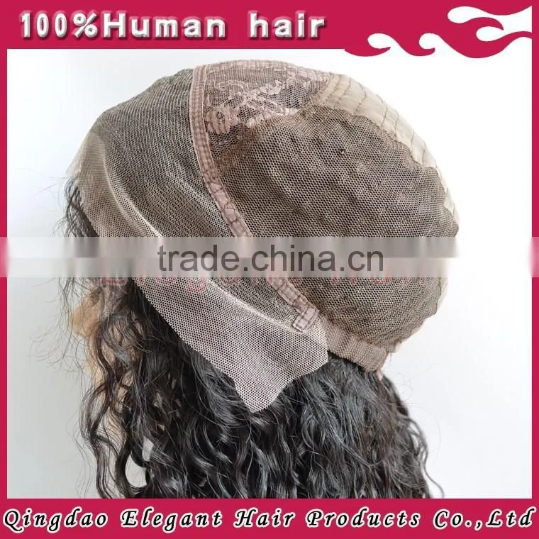 wholesale good quality long wavy AAAAA Brazilian virgin human hair black men lace front wigs