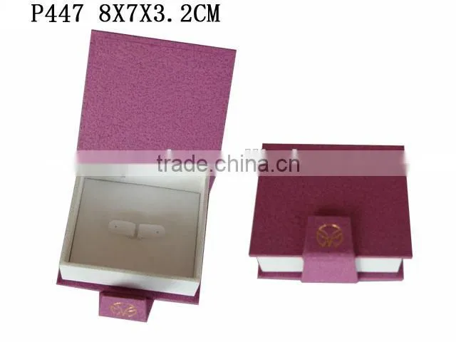 2016 Elegant Custom Earring Box Paper with Flannel Insert P447