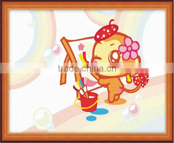 DIY digital little monkey oil painting for decor and gifts (20x30cm)