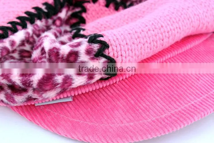 High Discount Children Brand Winter Hats Girl Lint Peaked Caps