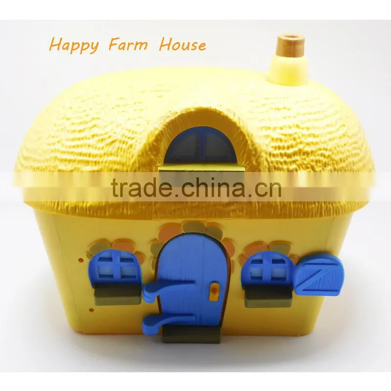 Self Assembly Plastic Farm House for Small Animal Plastic Warm House for Cute Animals
