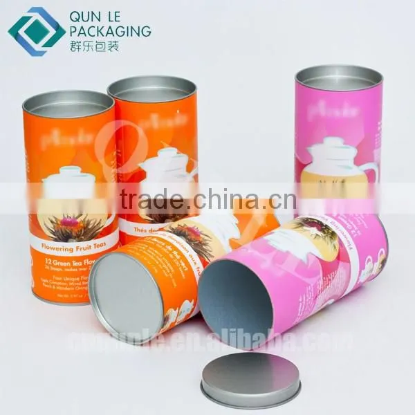Custom Herbals Tea Paper Tube Box Packaging