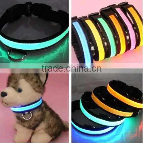 Safety pet id tag, Led Dog Pet Tag Flashing Light Up Safety Collar