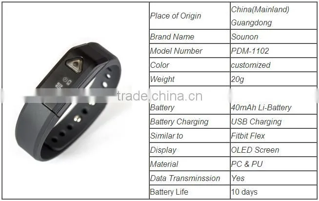 2016 Top Sale Bodybuilding and Fitness Pedometer Tracker & Sleep analysis Smart Bracelet