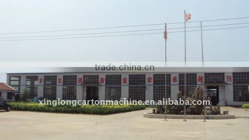 Automatic folder and gluer carton box packing machine