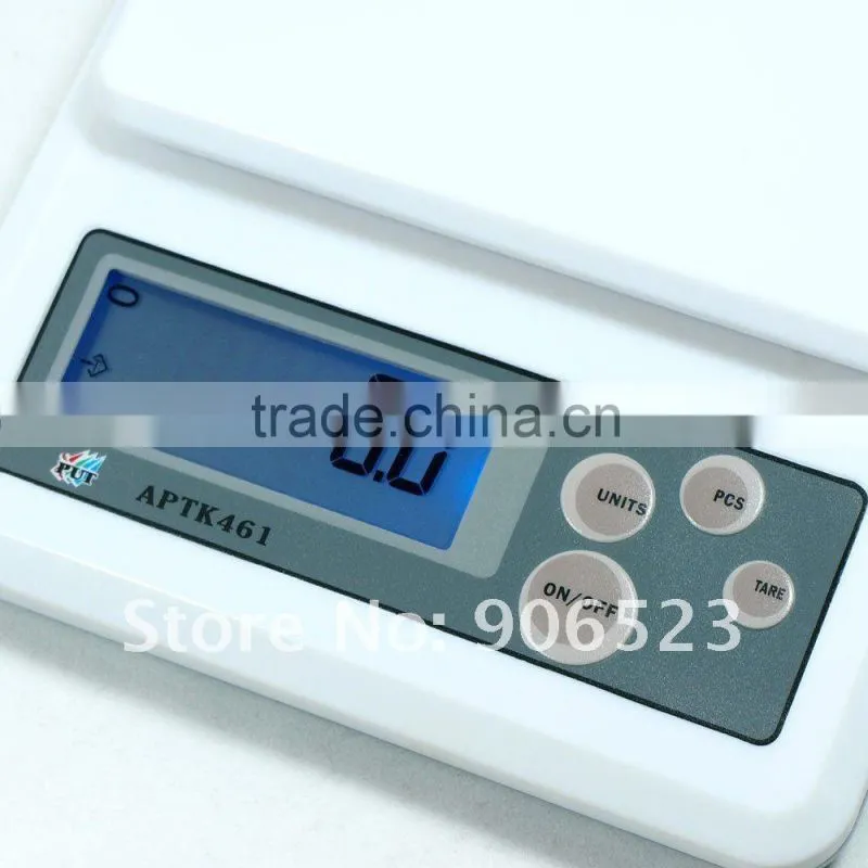 APTK461 5kgx1g color white LCD Digital Electronic Compact Kitchen Scale