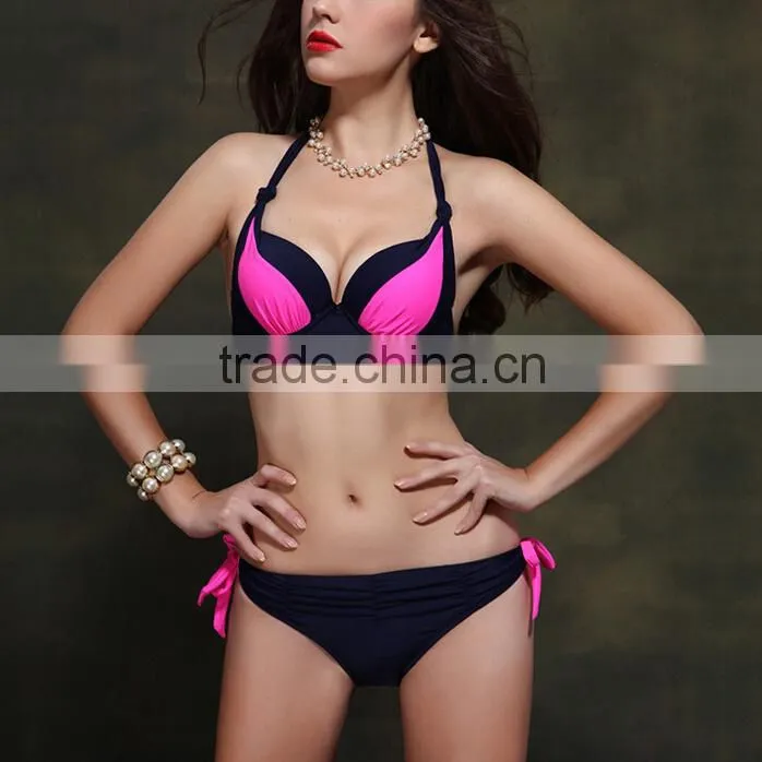 2015 Summer purple bikini swimwear set