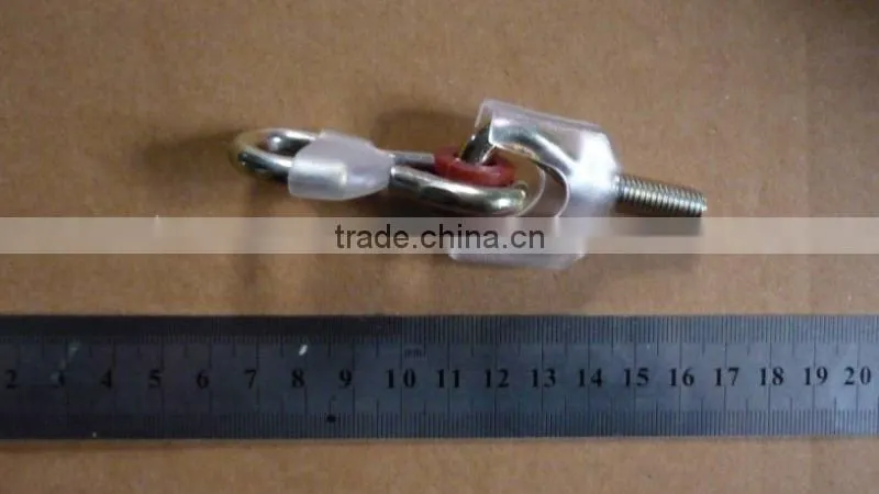 GALVANIZED IRON THREAD SWING HOOK SITH BOLT AND PLASTIC WASHER 6MM