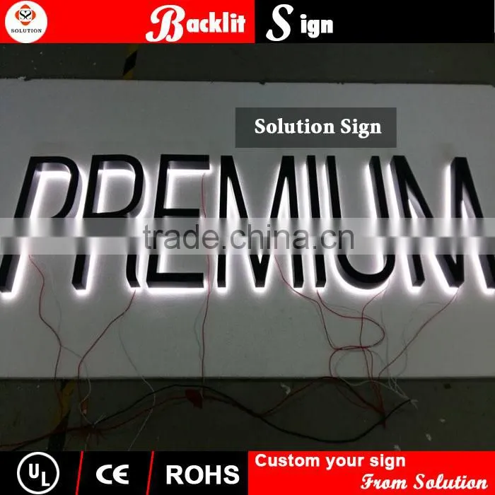 customized high quality housing backlit illuminated signage for shop