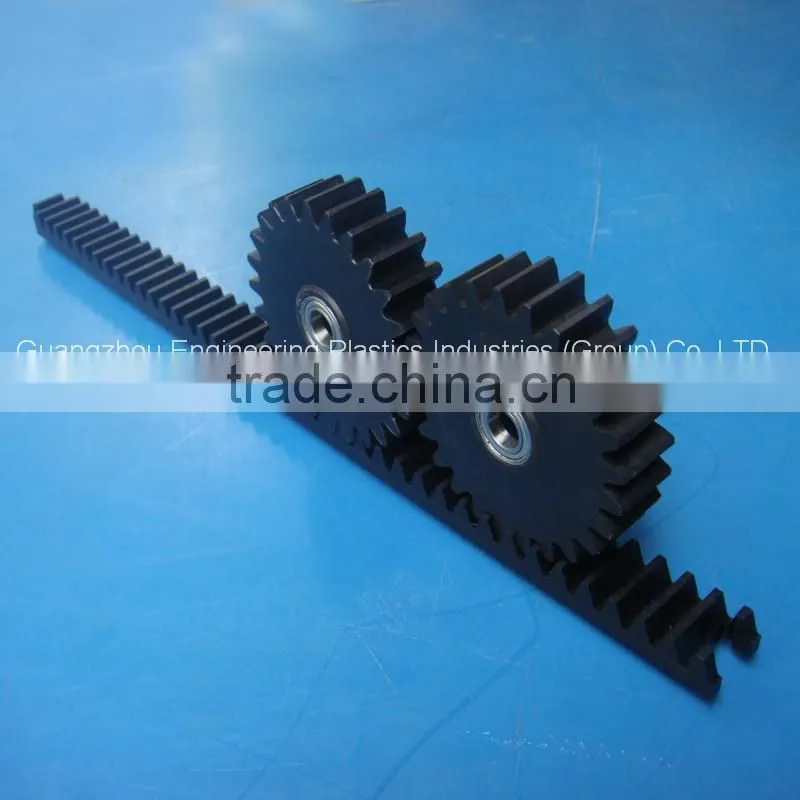 Guangzhou engineering plastic injection moulded pa66 polyamide ertalon nylon helical rack gear